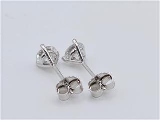 14K White Gold 4/5 CTW Lab Created Round Diamond Stud Earrings